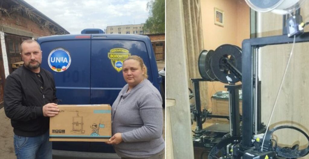 Кадубовецька громада подарувала 3D-принтер волонтерам ГО “УНІА” для друку необхідних речей захисникам